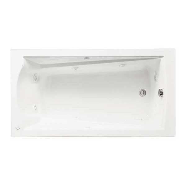 Deep Soak Whirlpool Bathtub, Rh, White