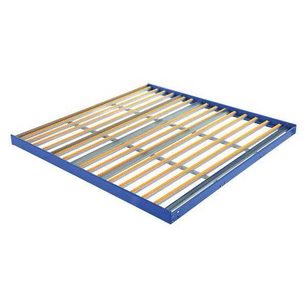 Blue Steel Pallet Rack Gravity Flow Shelf 96"W x 96"L