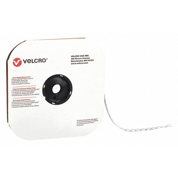 Tape, Dots, Hook, 5/8", Wh, PK1200,  Disc,  White,  1200 PK