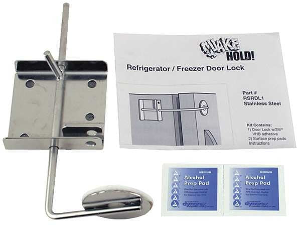 Refrigerator/Freezer Door Lock, Silver