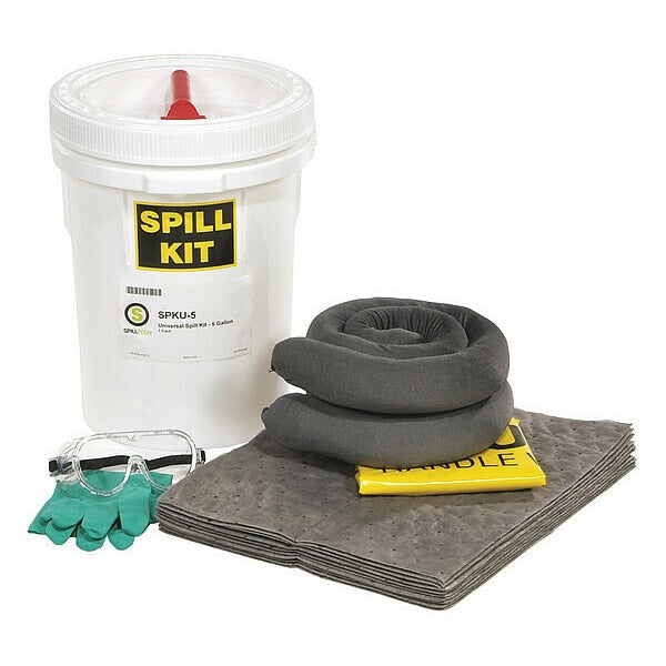 Spill Kit, Bucket, Universal, 16-3/4" H
