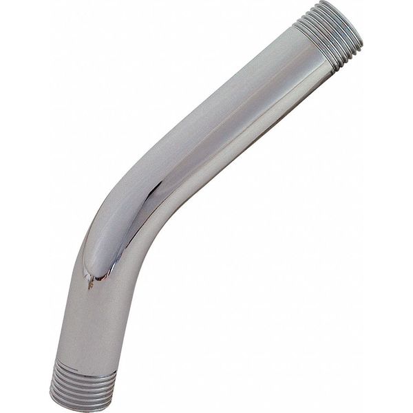 Brass Shower Arm, 6" L, Chrome Finish