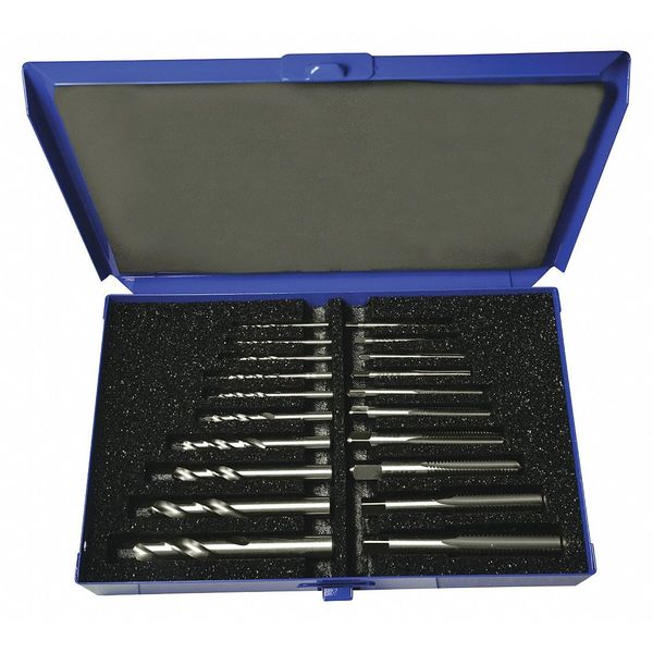 20pc HS Bright Plug Hand Tap & Bright Screw Mach Drill Set HTGP/157 Greenfield Threading