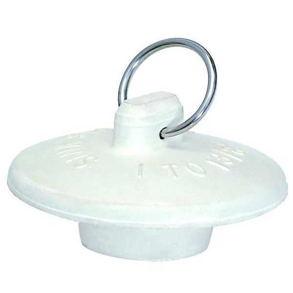 Stopper, White, Rubber, 1-3/8" Pipe Dia.