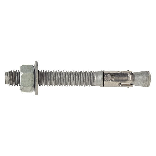 Power-Stud- HD5 Wedge Anchor,  1/2" Dia.,  5-1/2" L,  Carbon Steel Galvanized,  50 PK