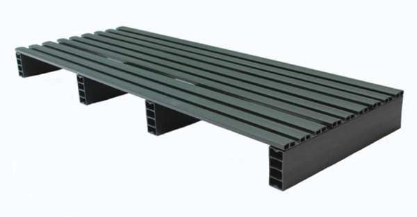 Recycled Rigid PVC Pallet,  18 in L,  48 in W,  4 in H