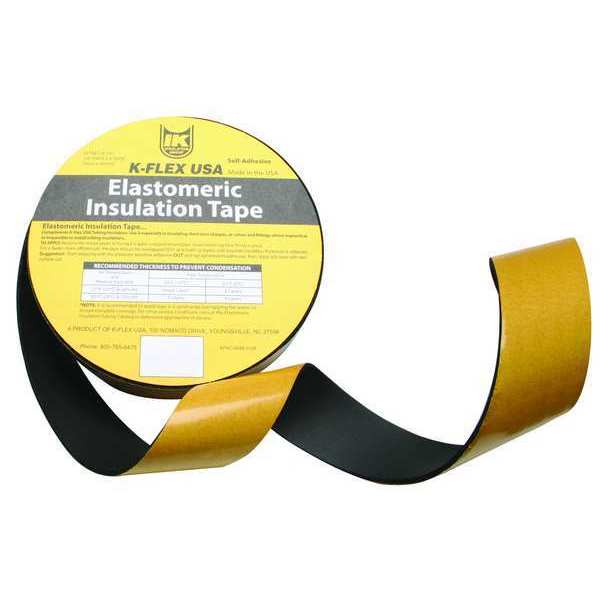 Pipe Insulation Tape,  30 ft Overall Lg,  2 in Overall Wd,  125 mil Thick,  Buna-N Rubber/PVC,  Black