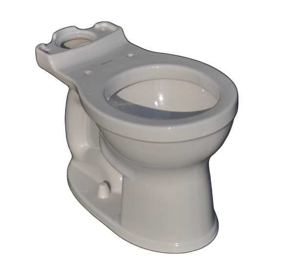 Toilet Bowl,  1.6 gpf,  Gravity Fed,  Floor Mount,  Round,  White