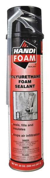 Multipurpose/Construction Spray Foam Sealant,  20 oz,  Aerosol Can,  Cream,  1 Component