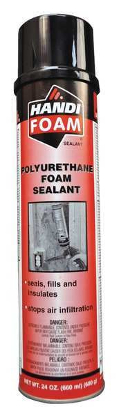 Multipurpose/Construction Spray Foam Sealant,  24 oz,  Aerosol Can,  Cream,  1 Component