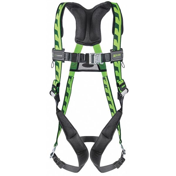 Full Body Harness,  Vest Style,  2XL/3XL,  Polyester,  Green