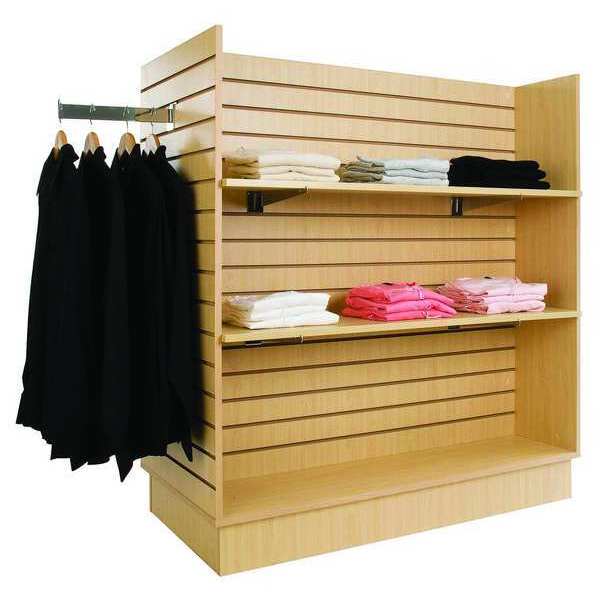 Slatwall Merchandiser, Matte, Maple