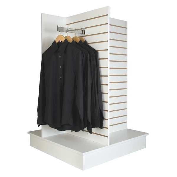 Slatwall Merchandiser, Matte, 36in.L, White