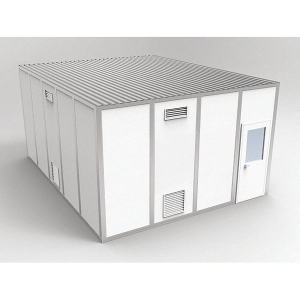 4-Wall Cleanroom Modular In-Plant Office,  10 ft 1 3/4 in H,  20 ft 4 1/2 in W,  16 ft 4 1/2 in D