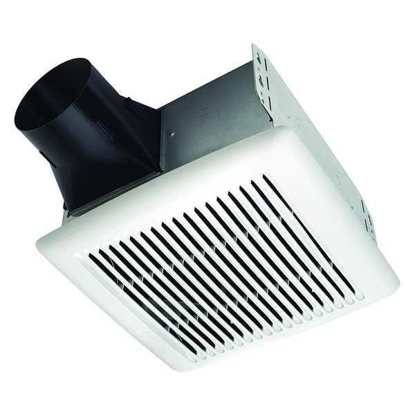 Ceiling Bathroom Fan,  110 cfm cfm,  4 in Duct Dia.,  120V AC,  No