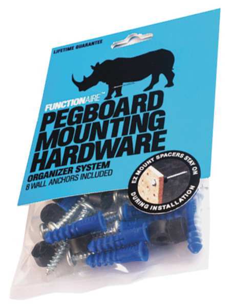 Pegboard Mounting Hardware, Plastic