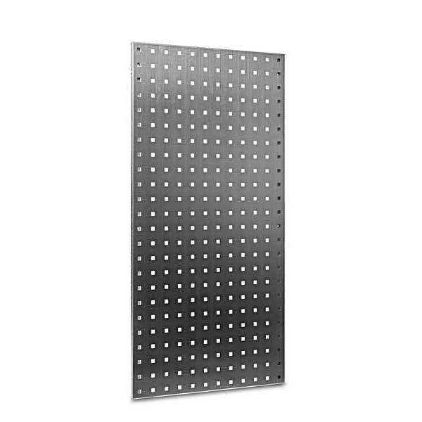 (2) 18 In. W x 36 In. H Stainless Steel 18-Gauge Square Hole Pegboards Mounting Hardware
