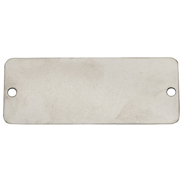 Blank Tag, 3 in. W, Silver, Aluminum, PK100
