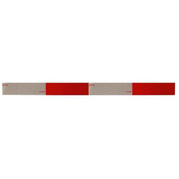 Reflective Tape, Red/White, 24 in.L, 2 in.W
