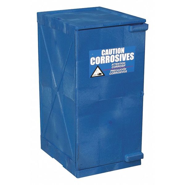 Corrosive Safety Cabinet,  18in.W,  Blue