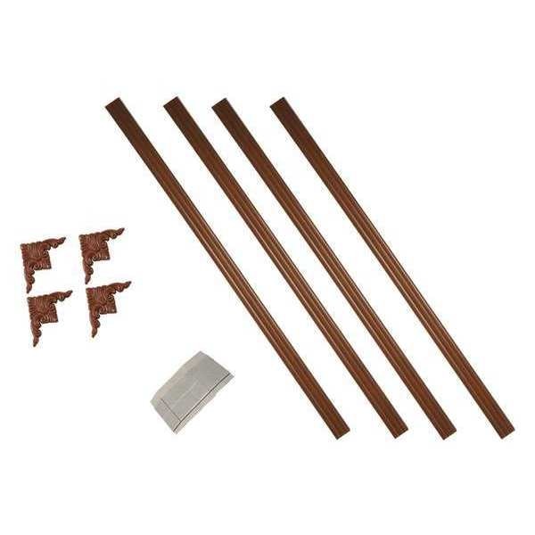 1-1/2" W,  Wood Grain Mirror Installation Kit