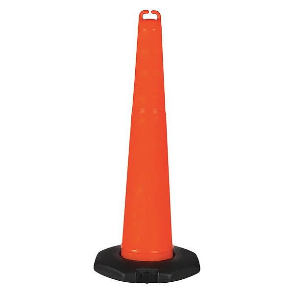 Traffic Cone, 42in H, Orange, Polyethylene