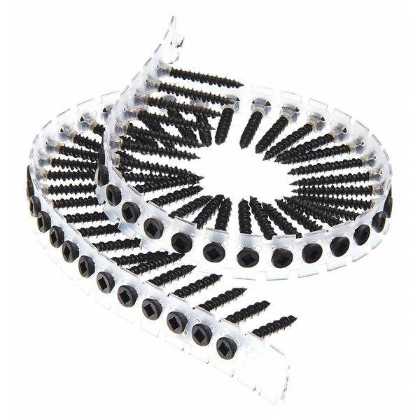 Drywall Screw,  #7 x 1-5/64 in,  Steel Trim Head Square Drive,  4000 PK