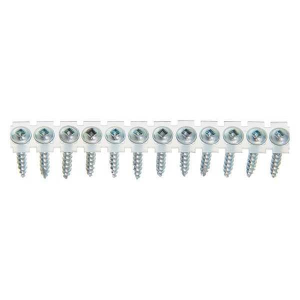 Drywall Screw,  #8 x 1-1/4 in,  Steel Round Head Square Drive,  4000 PK