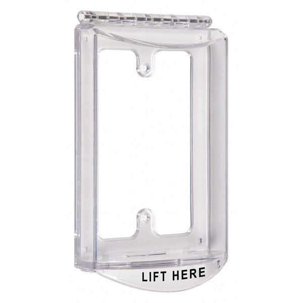 Clear Poly Surface Mount Protective Cover, 4-15/32 in. H