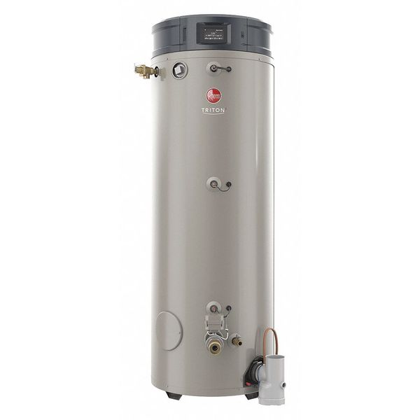 Natural and Propane Gas Commercial Gas Water Heater,  80 gal.,  120V AC