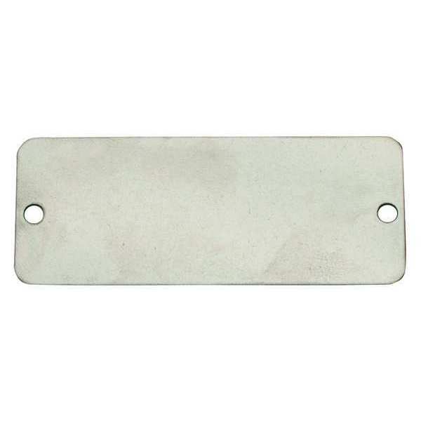 Tag, Al, Silver, 1" Hx2" W, Rectangle, PK100