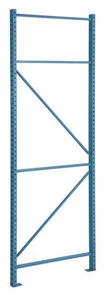 Upright Frame,  Teardrop,  Roll Formed Style,  240 in H,  3 in W,  42 in D,  Precaution Blue