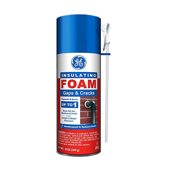 Insulation Spray Foam Sealant,  12 oz,  Aerosol Can,  Pale Yellow,  2 Component