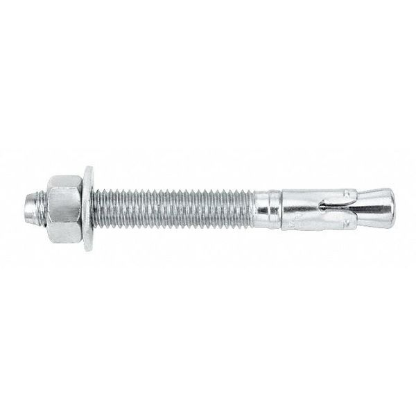 Power-Stud+ SD1 Wedge Anchor,  1/2" Dia.,  4-1/2" L,  Carbon Steel Zinc Plated,  50 PK