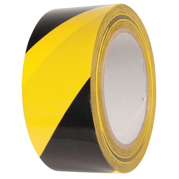 Marking Tape, Striped, Black/Yellow, 2" W
