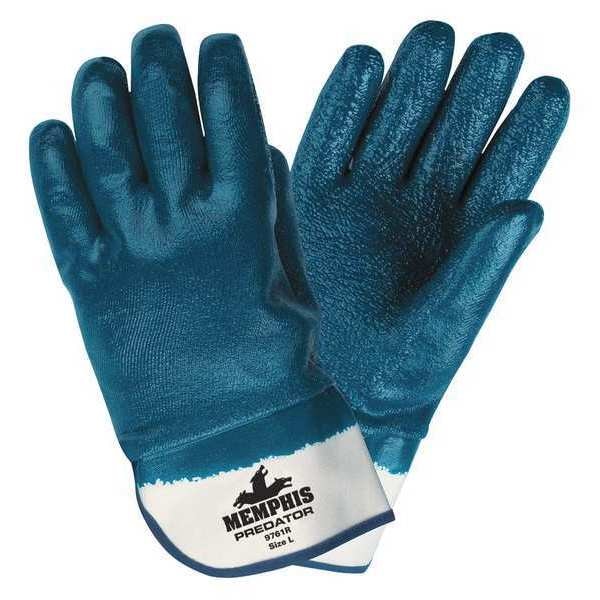 11" Chemical Resistant Gloves,  Nitrile,  L,  12PK