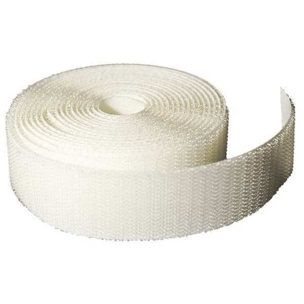 Reclosable Fastener,  No Adhesive,  150 ft,  1 in Wd,  White