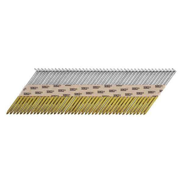 Collated Framing Nail,  2-3/8 in L,  11.5 ga,  Bright,  Flat Head,  34 Degrees,  2500 PK