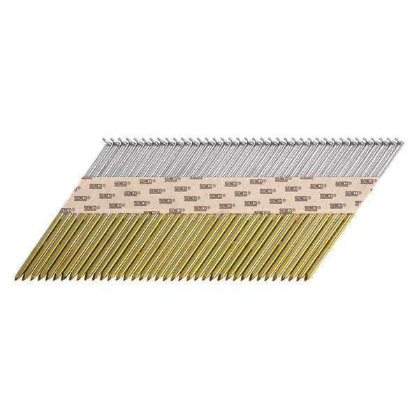 Collated Framing Nail,  3-1/2 in L,  10.3 ga,  Bright,  Flat Head,  34 Degrees,  2500 PK