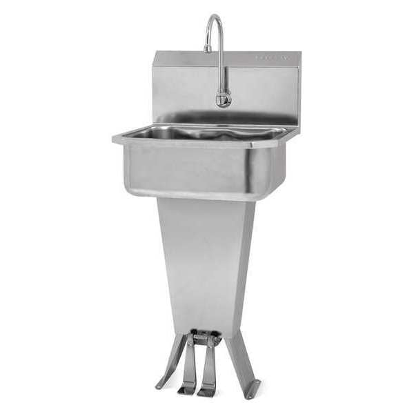 Hand Sink, 46 in. H, Double Foot Pedal