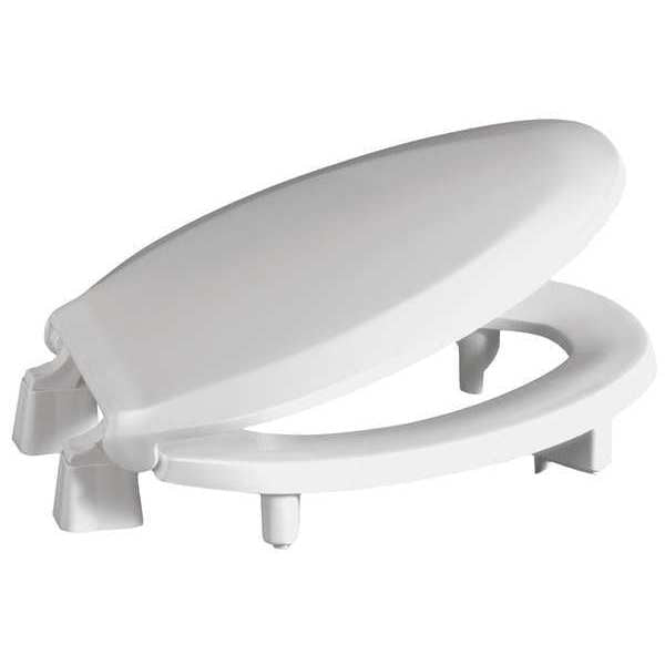 Toilet Seat,  With Cover,  Plastic,  Elongated,  White