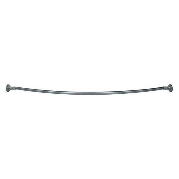 Curved Shower Rod, Satin Nickel, 60 in. L