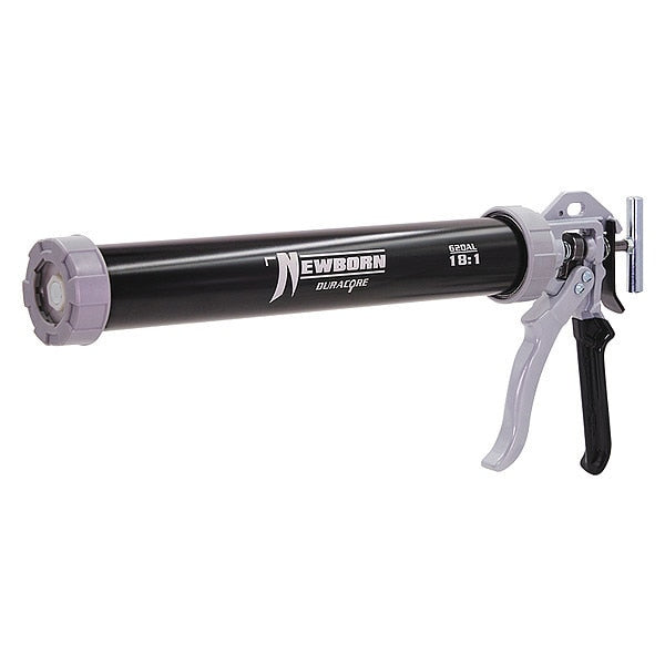 Caulk Gun,  Black,  Aluminum,  24 oz