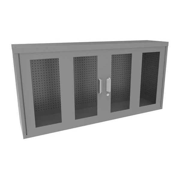 Pegboard Wall Cabinet, 30"x60"x14", Gray