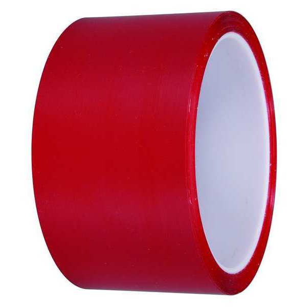 Film Tape, Red, 2 in. W, Acrylic, 72 yd.