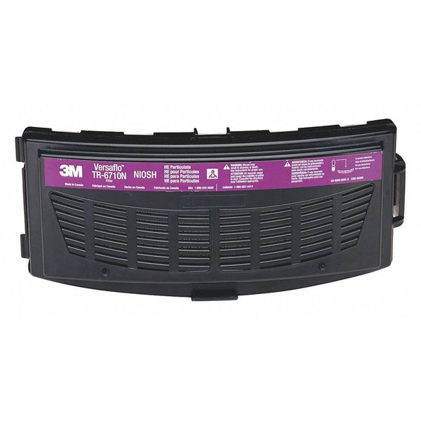 Filter,  3M Versaflo TR-600 Series,  HEPA,  Snap On/Off Connection,  Magenta,  5 Pack
