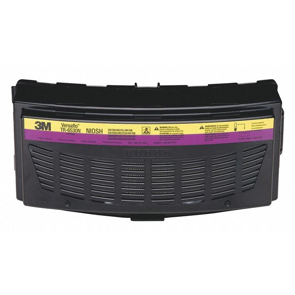 Filter,  3M Versaflo TR-600 Series,  OV/AG/HEPA,  Snap On/Off Connection,  Magenta/Yellow,  5 Pack