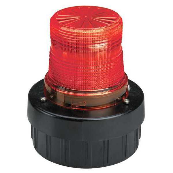 Warning Light w/Sound, LED, Red, 120VAC