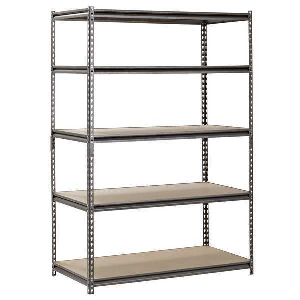 Freestanding Bulk Storage Rack,  24 in D,  48 in W,  5 Shelves