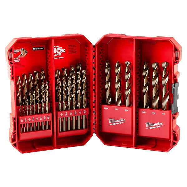 RED HELIX Cobalt Drill Bit Set,  29-Piece